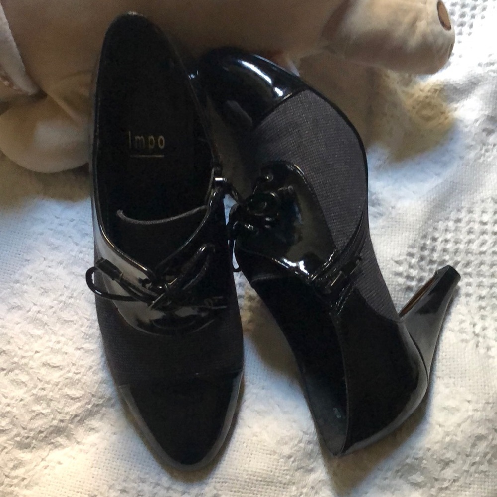 Impo Black Leather Heels